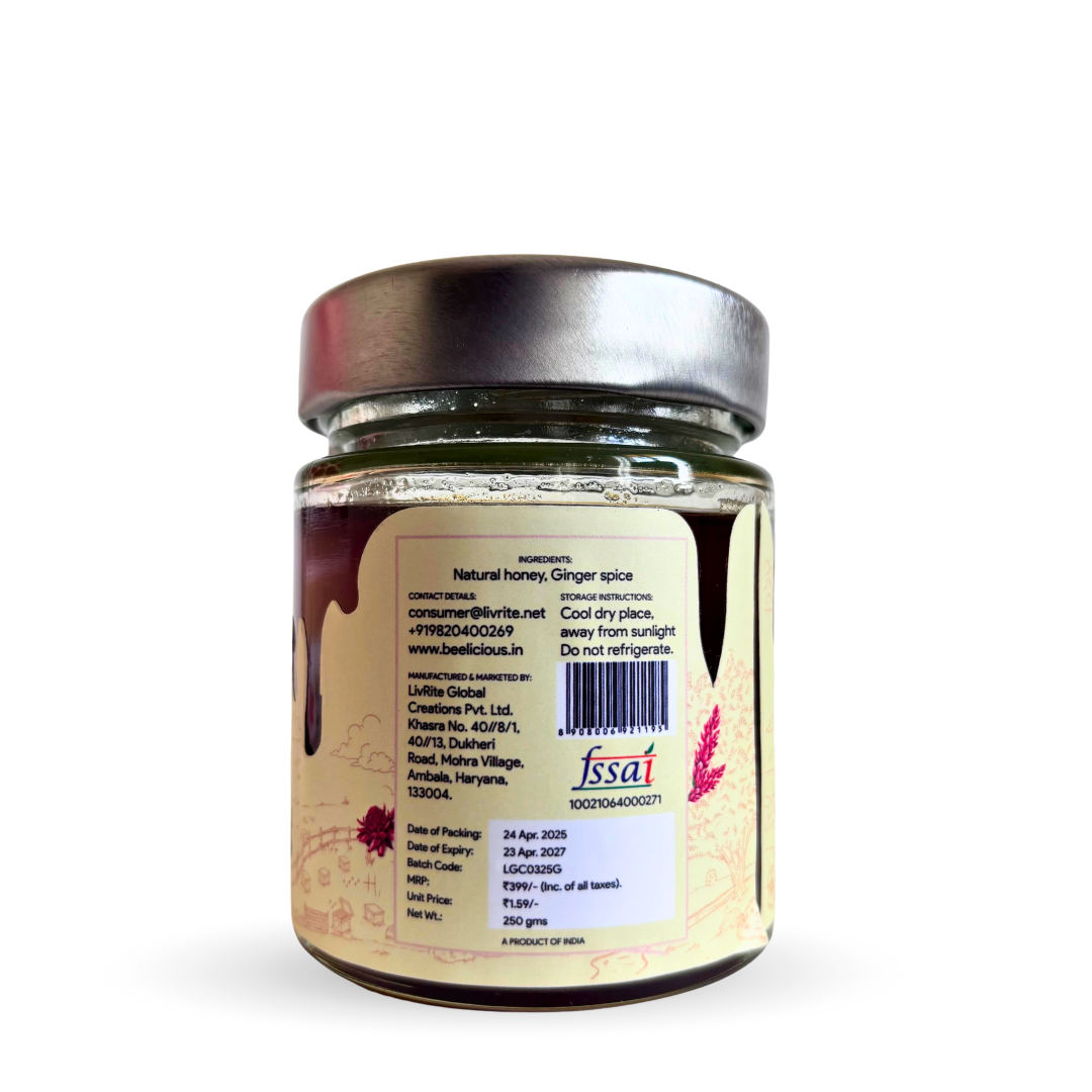 Beelicious Eucalyptus Honey with Ginger