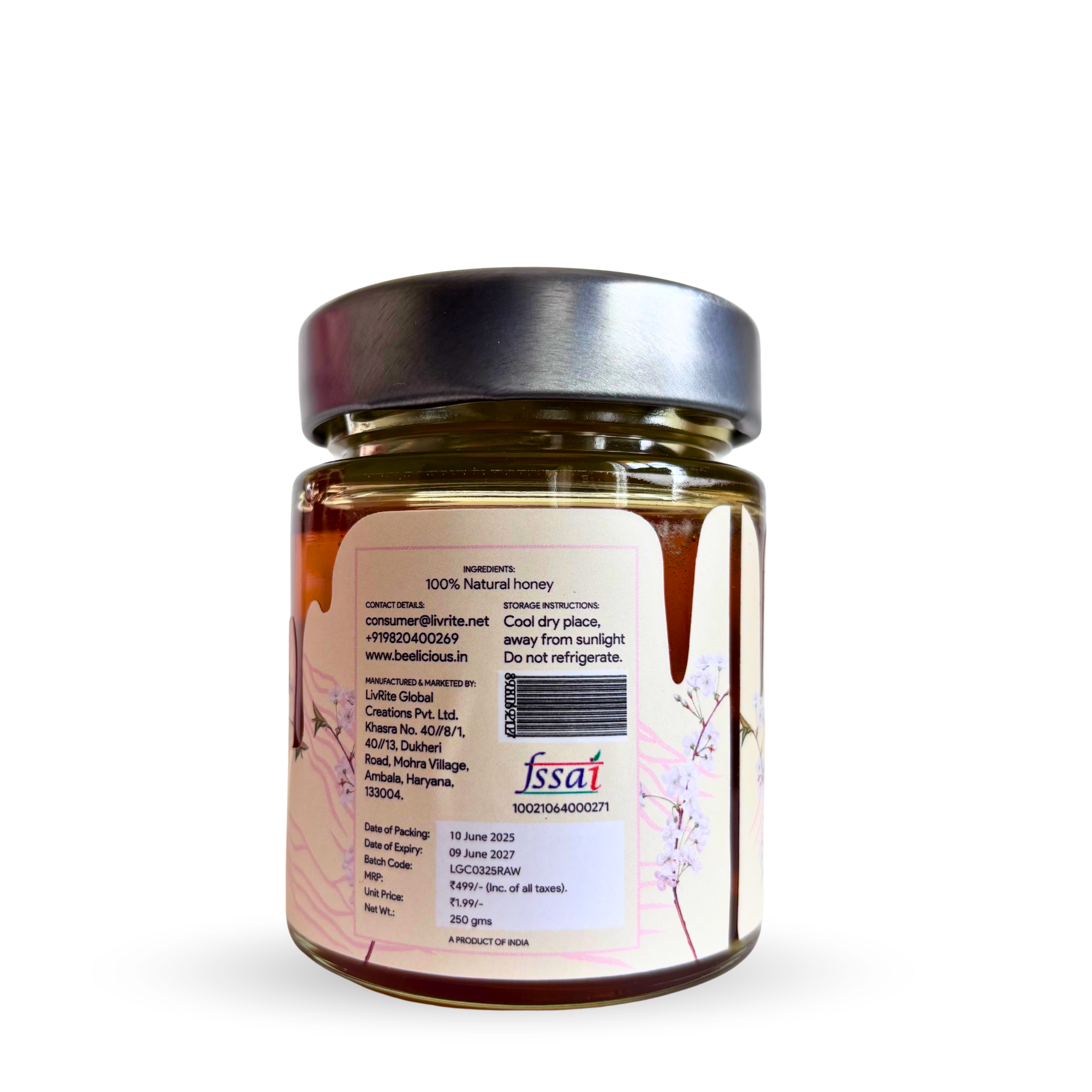 Beelicious Raw Kashmiri Acacia Honey